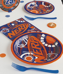 Nerf Themed Party supplies for your Childs Party. Fantastic Tableware, Decorations, Balloons and Party Packs. Free and Next Day UK Delivery options available.